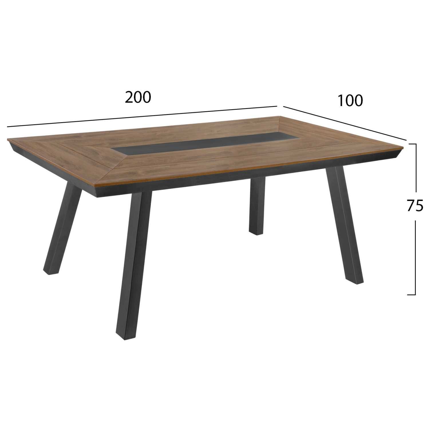 Масата с плот от polywood 200х100х75см