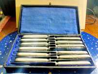 C492-Set 12 Cutite Aulion Rocaille Rococo.