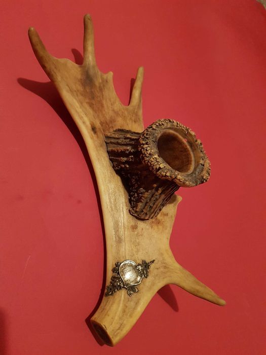 Suport stilou penita Veche Corn de cerb Vintage Retro de birou decor