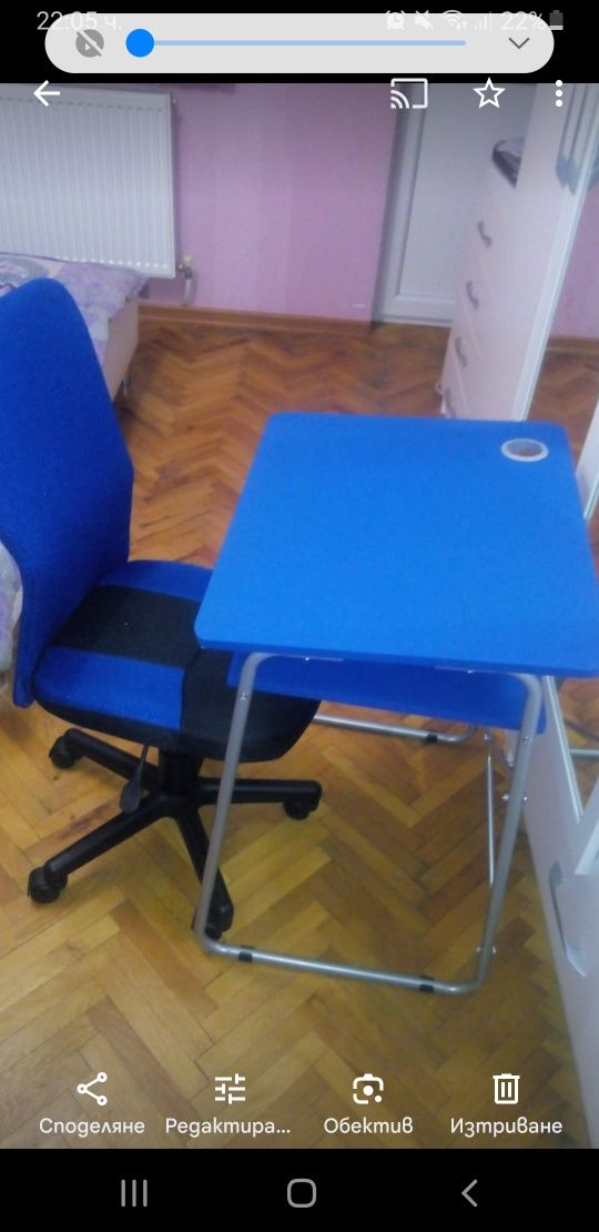 Детско бюро със стол