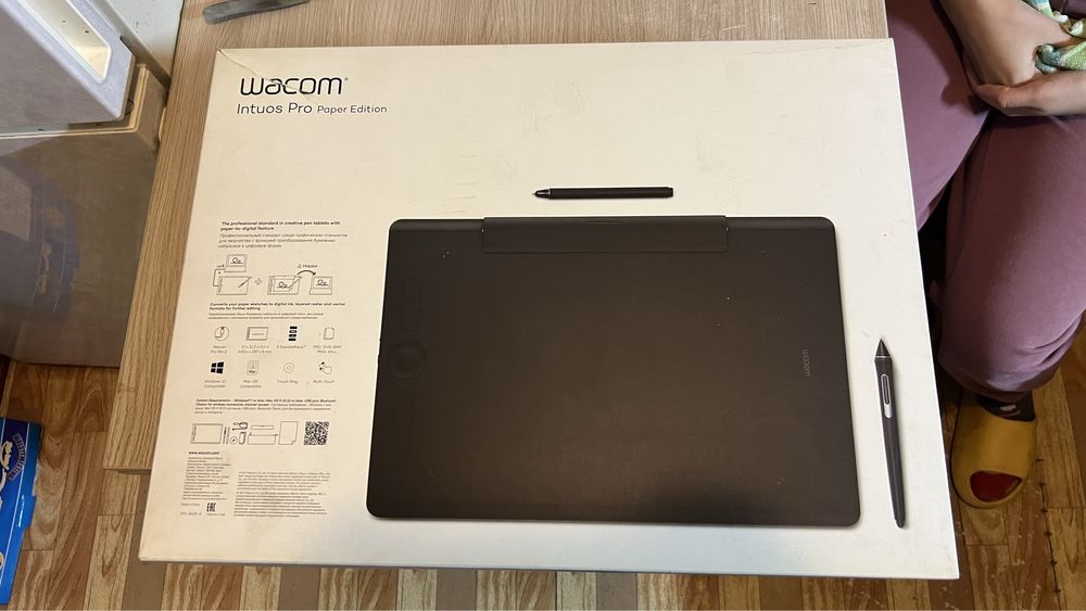 Wacom intuos pro paper edition l (а3 формат) графический планшет