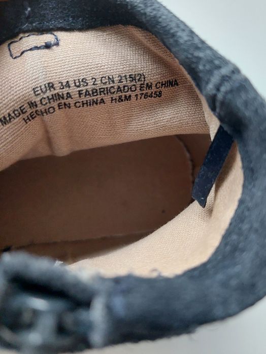 Ghete piele întoarsă, fete, H&M, nr 34