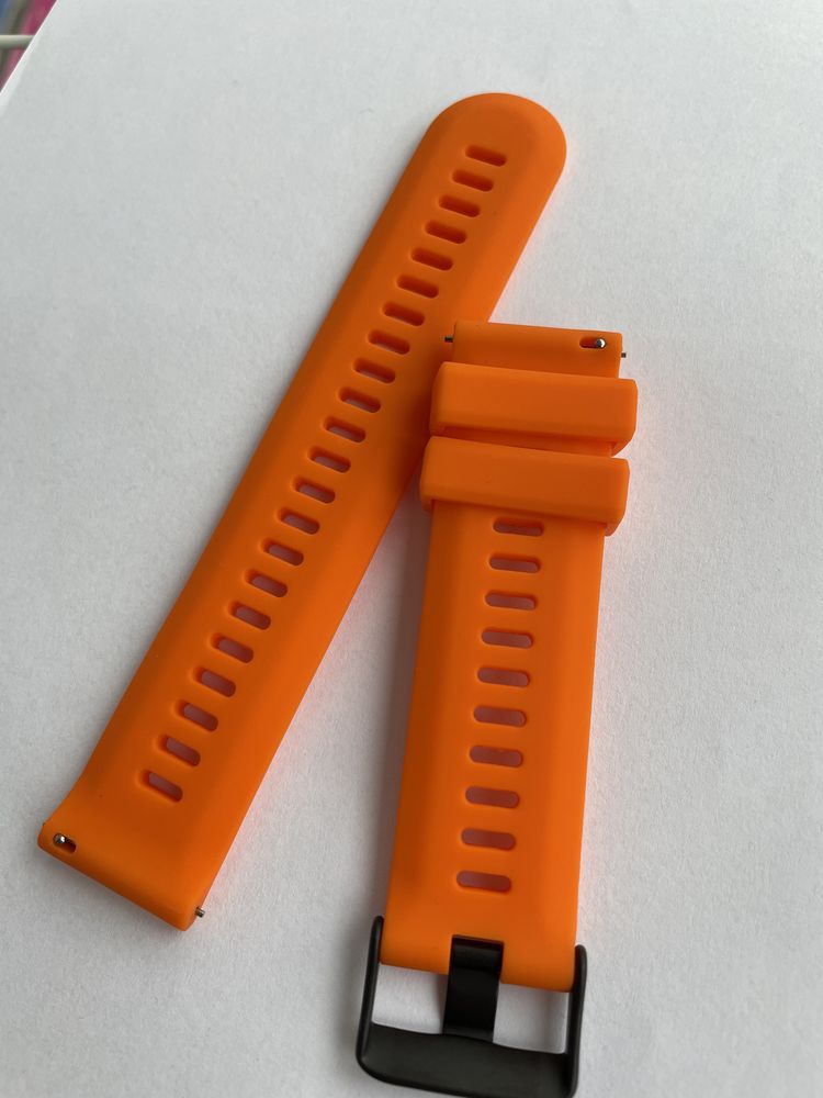 Curea bratara ceas silicon 22 mm ideal Garmin portocaliu orange
