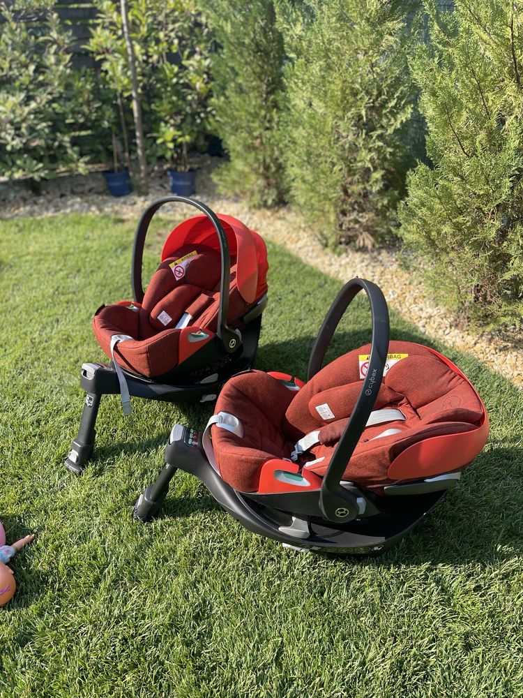 Scoica/scaun auto Cybex + baza Z2 isofix- (0-24 luni) - 2 seturi disp.