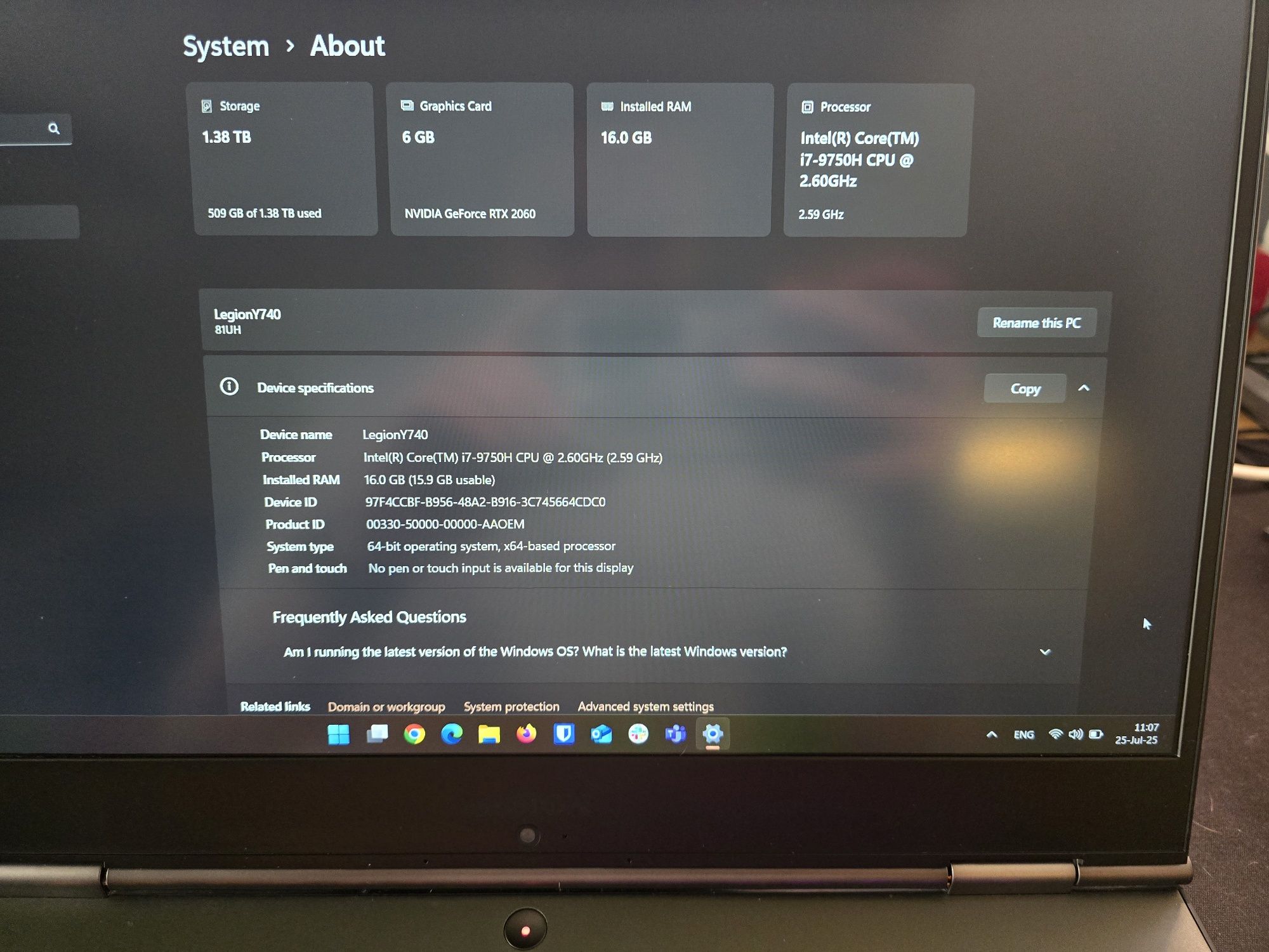 Lenovo Legion y740