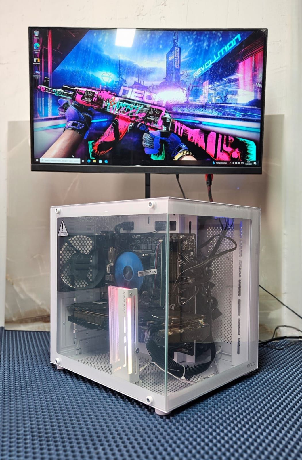 Игровой ПК-Intel 10105/GTX1070 8Gb/LGA 1200/DDR4/SSD/БП Deepcool/red