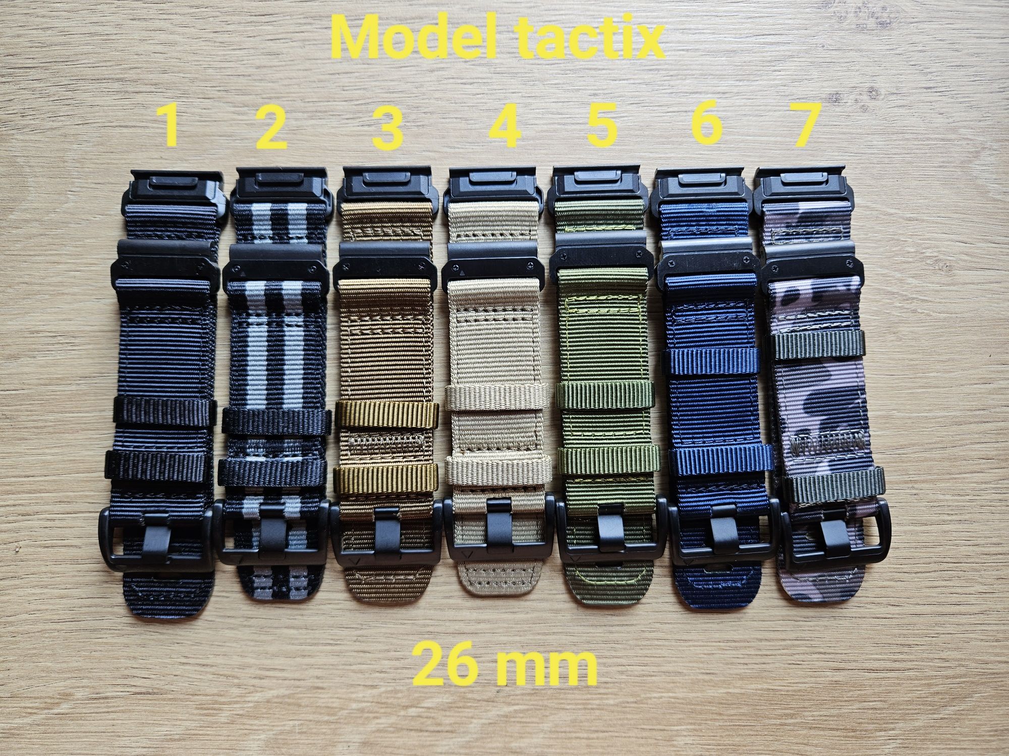 Curea textil model TACTIX pt fenix 7, 6, 5, 7X, 6X, 5X (22mm, 26mm)