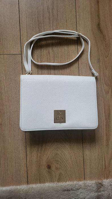 Poseta dama alba piele Pierre Cardin