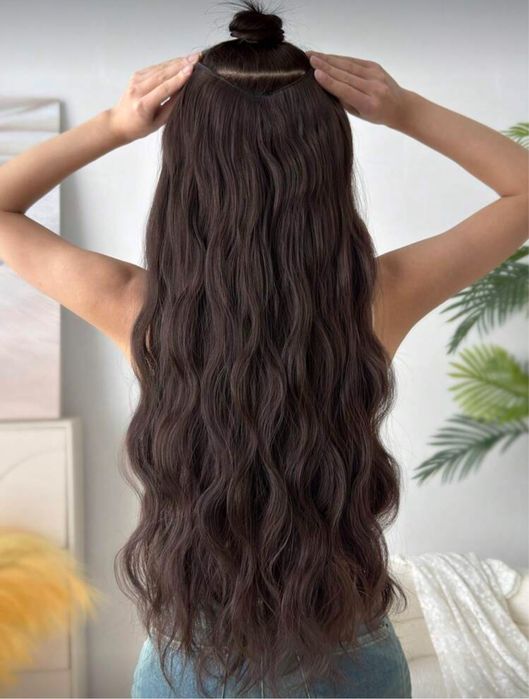 V-образни клипс удължения за коса