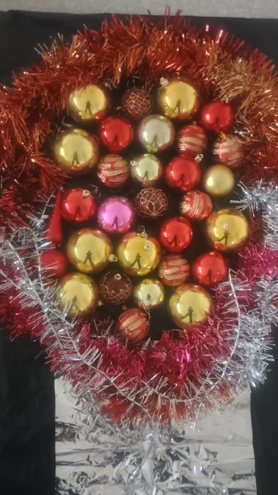 Globuri din sticla- beteală brad.