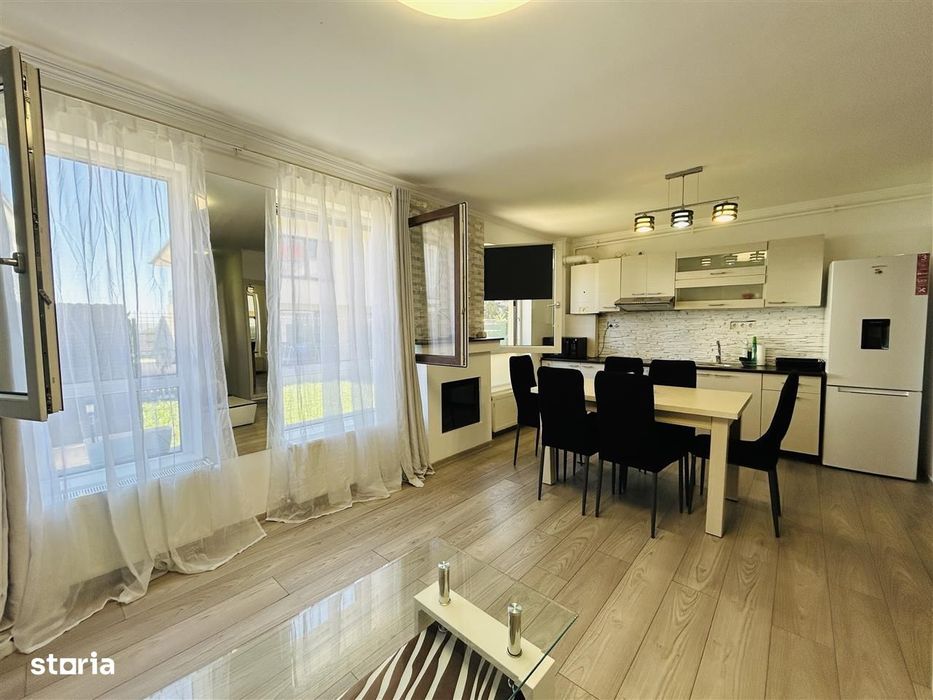 Vand ap 2 camere cu gradina + 2 locuri de parcare, mobilat si utilat