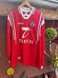 „Tricou vintage Benfica Adidas original 1995-1996 Panduru #9 rar”