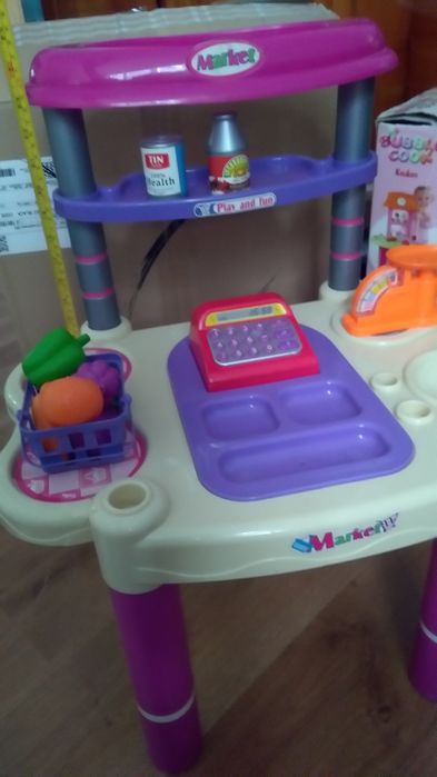 Magazin / Market place cu casa de marcat muzicala, 21 piese, H=60 cm -