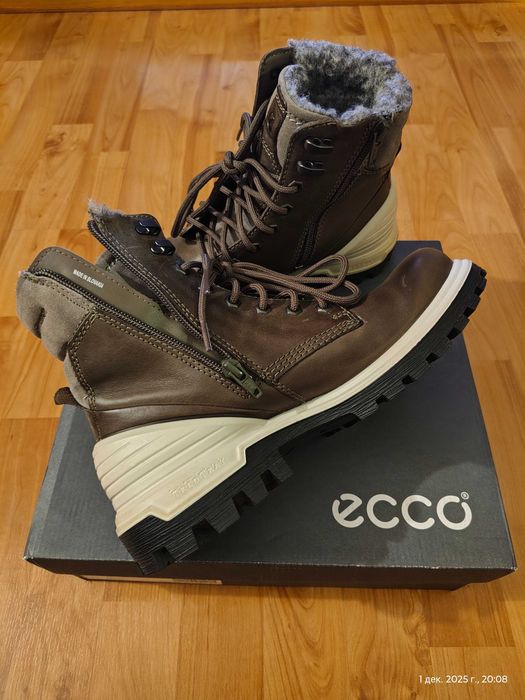 Ботинки Ecco (Дания),зима,кожа+мех,оригинал,новые,р-р 38