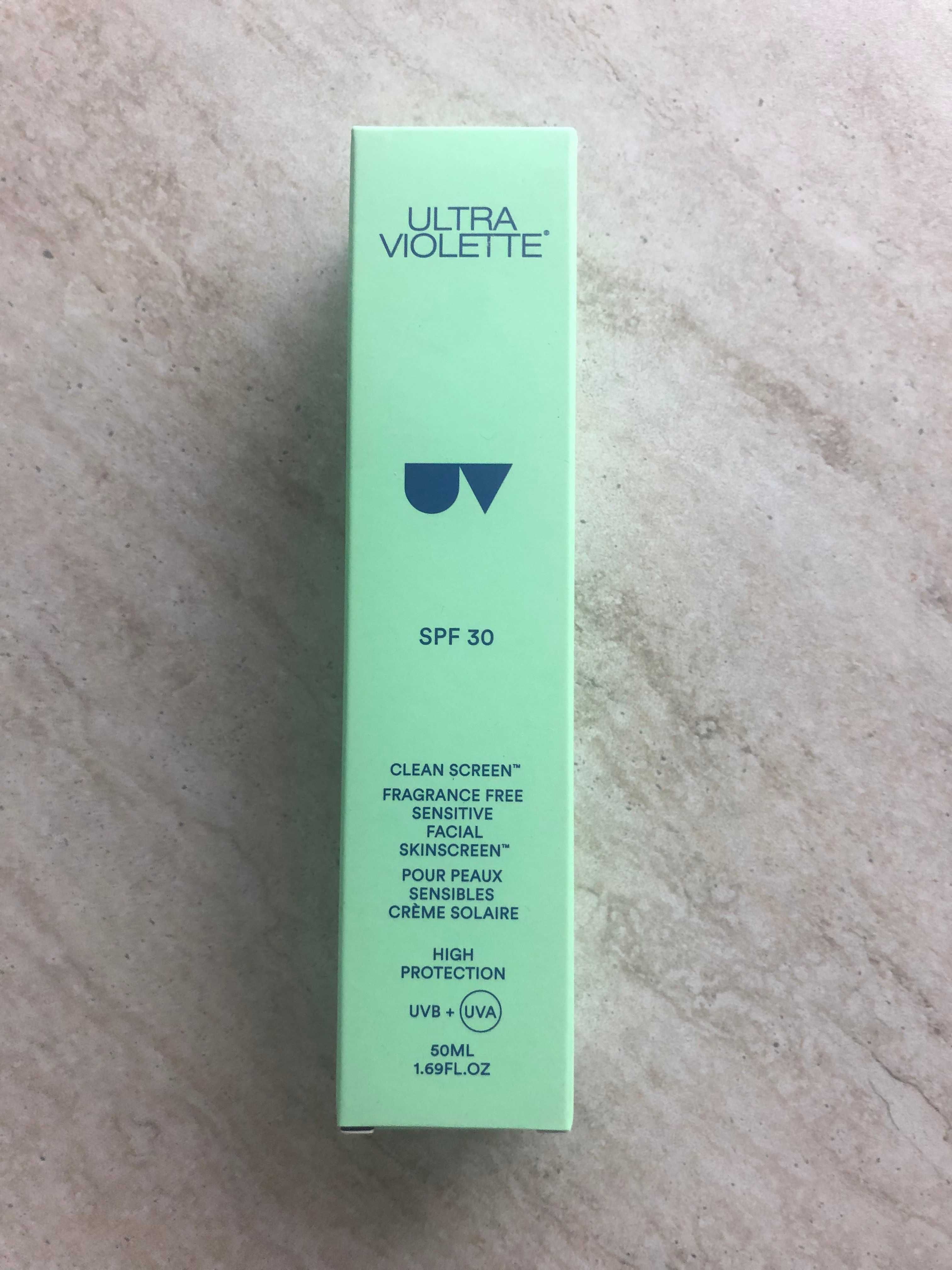 Нова слънцезащита Ultra Violette Clean Screen SPF30