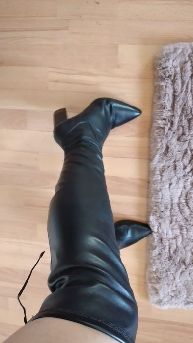 Cizme dama toc patrat