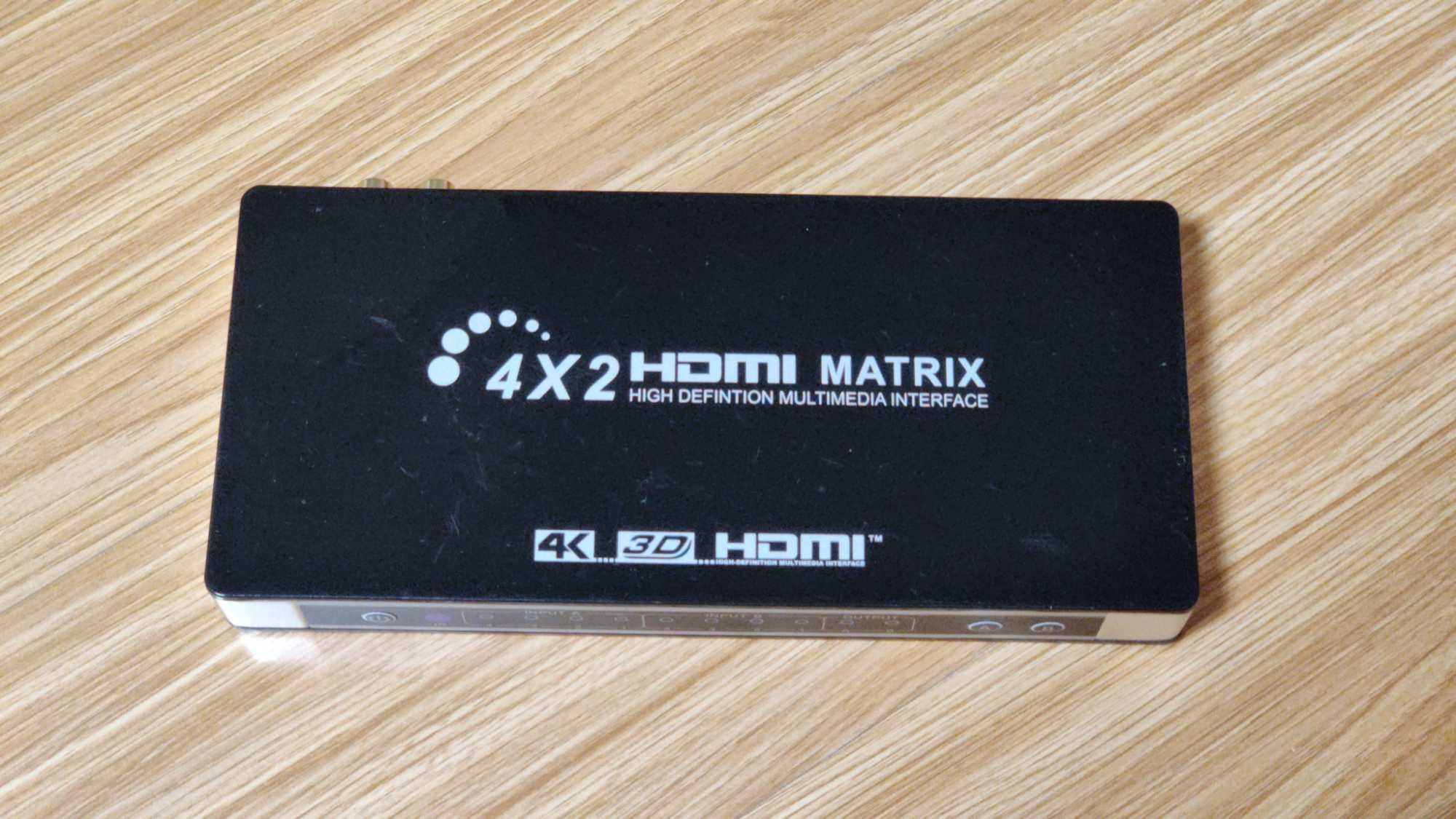 Матричный сплиттер HDMI 4x2 с пультом ДУ (разветвитель, splitter)