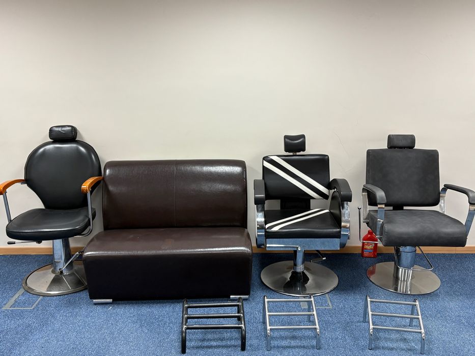 2 бръснарски стола + диван