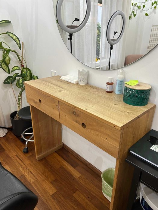 Masa consola din lemn de stejar