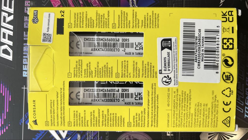 32 GB DDR5 Corsair Vengeance 5600 Mhz Laptop