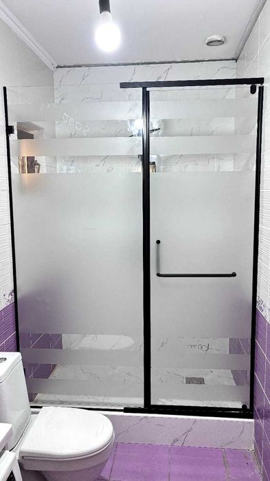 Стеклянная Душевая Кабина Перегородки Двери Ванной из Калёного Стекла!