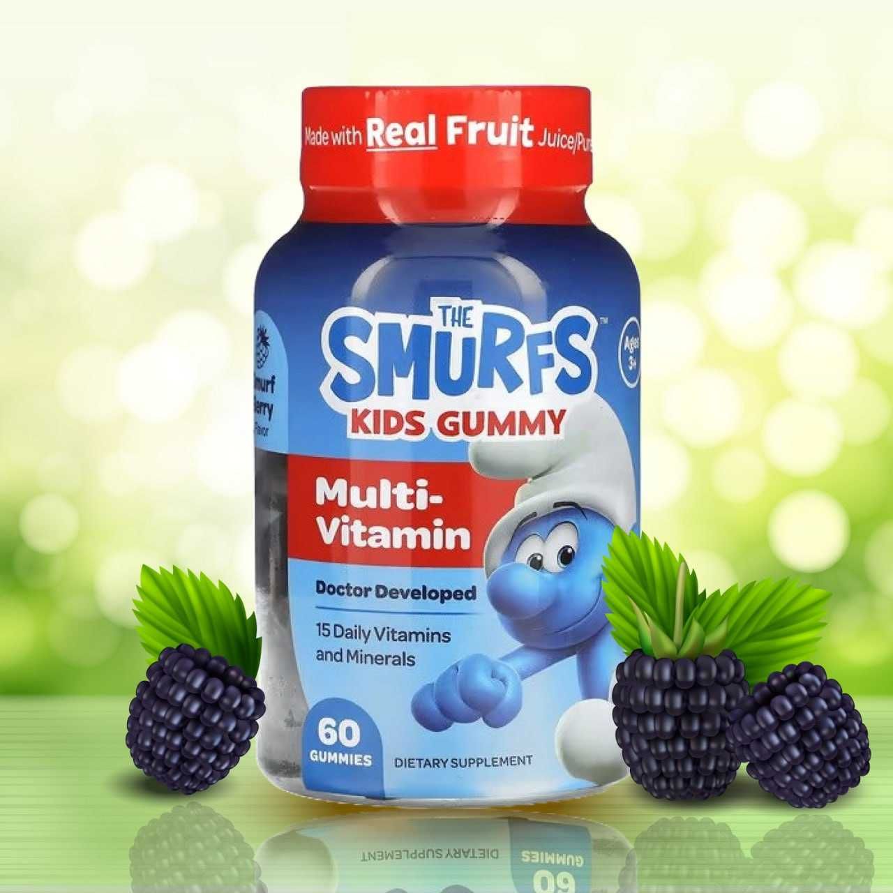 The Smurfs, Мультивитамины, для детей от 3 лет, 60 жевательных конфет