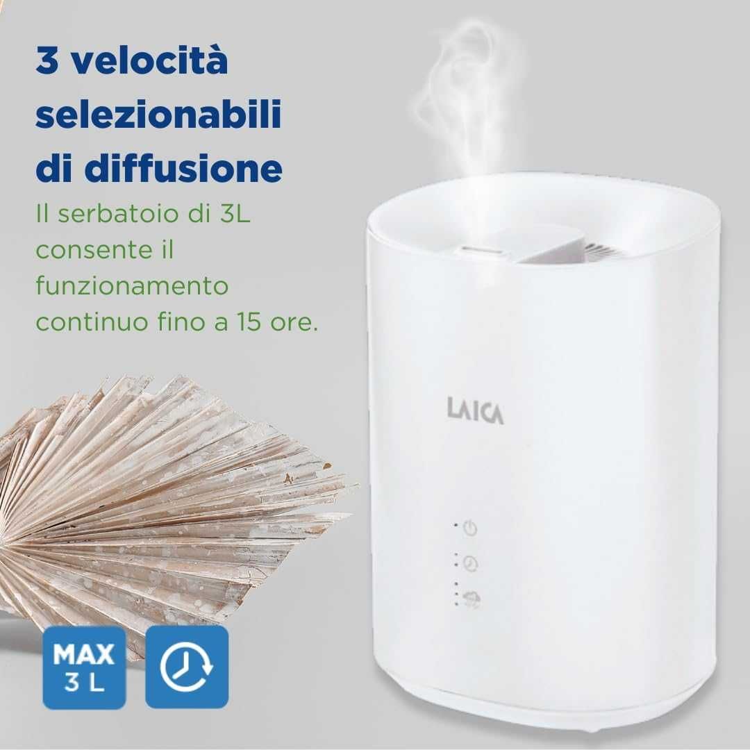 Laica ултразвуков овлажнител и дифузьор  3L- HI3020W