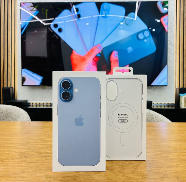 iPhone 17 256GB Mist Blue Подарък Кейс Гаранция