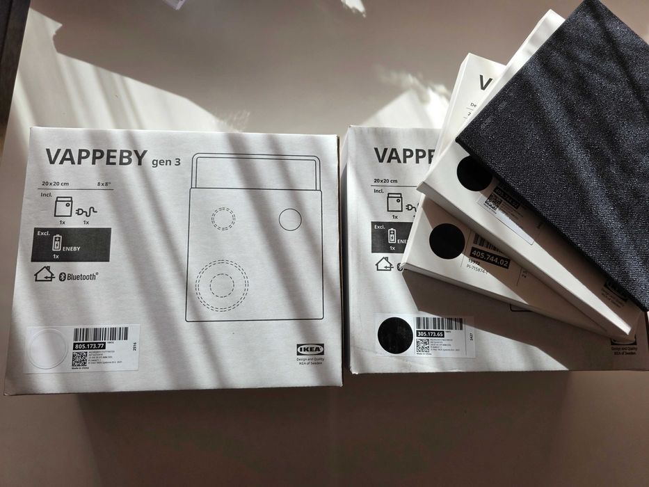 2x VAPPEBY IKEA Bluetooth тонколони  чисто нови, запечатани