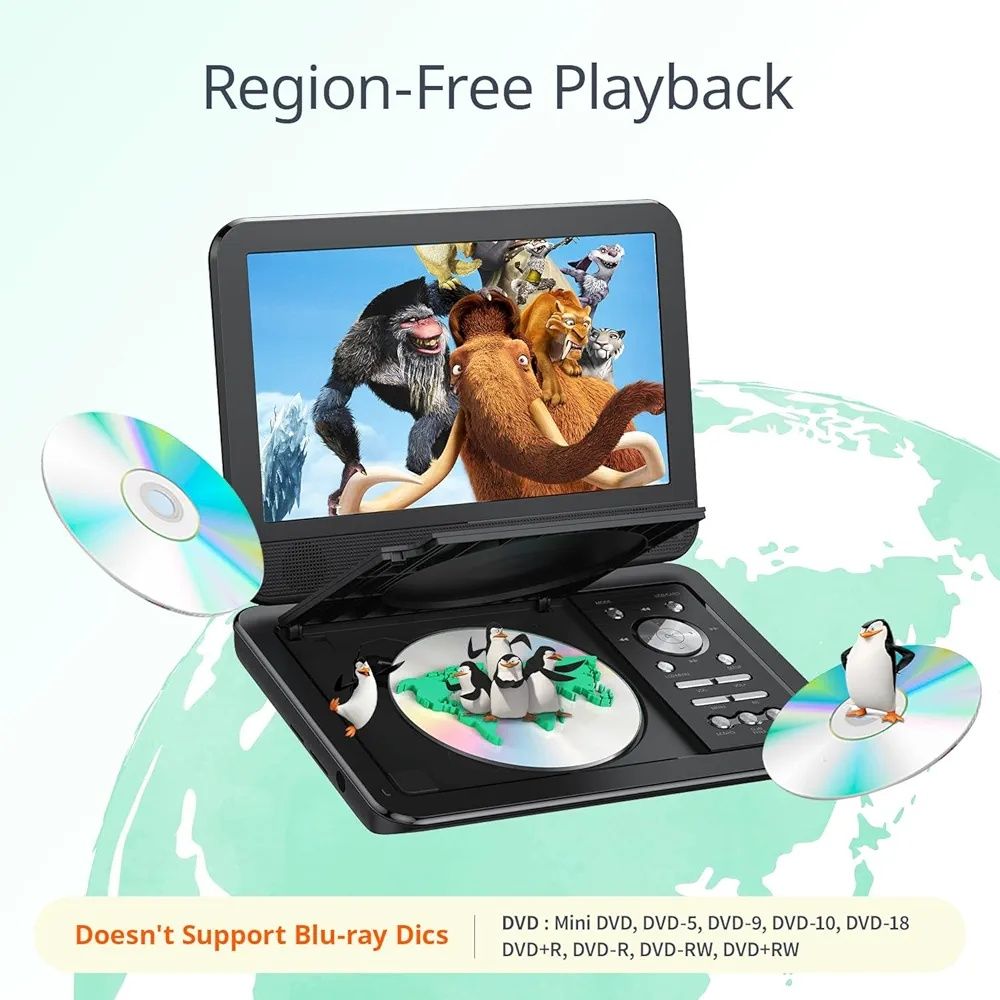 Player DVD portabil YOTON cu ecran 16.9pivotant HD