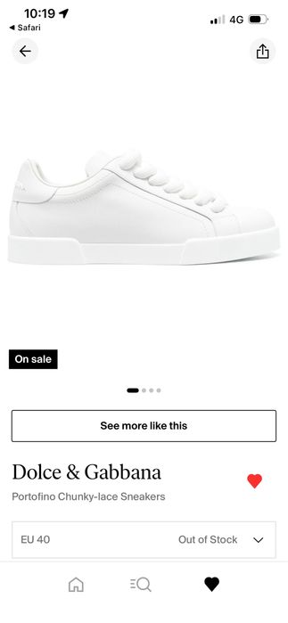 Vand Dolce Gabana protofino full alb sireturi jumbo cu factura