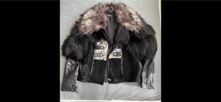 Дамско кожено късо палто от естествена кожа
