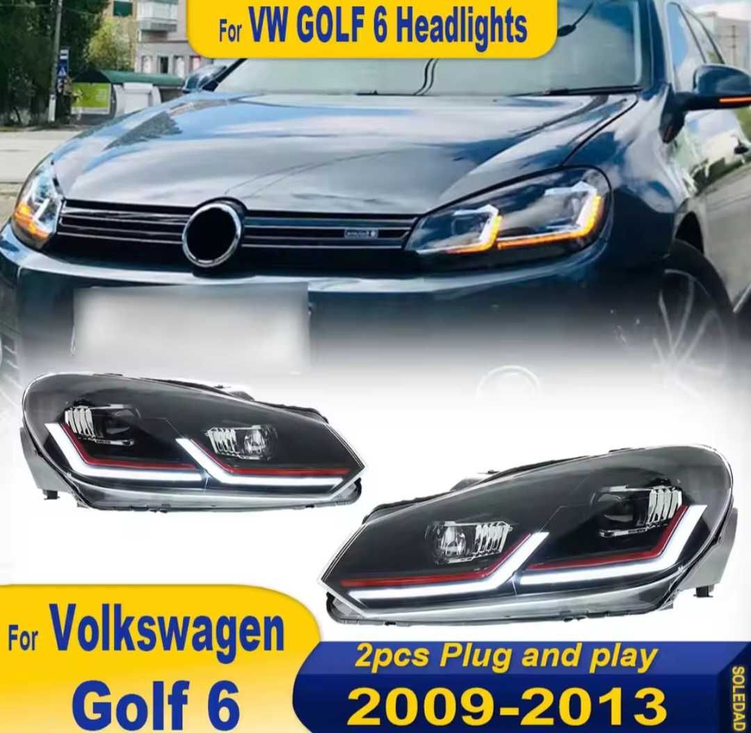 Ново ! LED фарове за VW GOLF 6 визия  volkswagen golf 7 лед 2009-2013