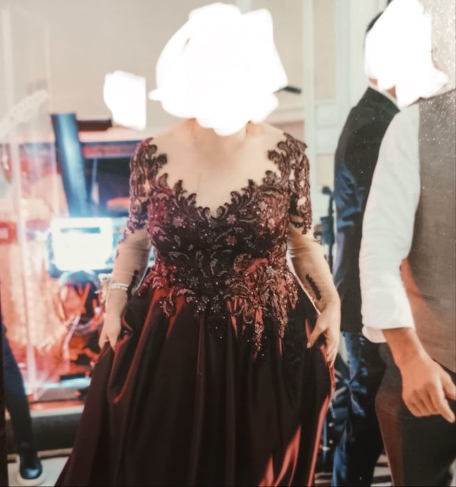 Rochie Lungă elegantă Grena Vișiniu !! Preț Negociabil !!