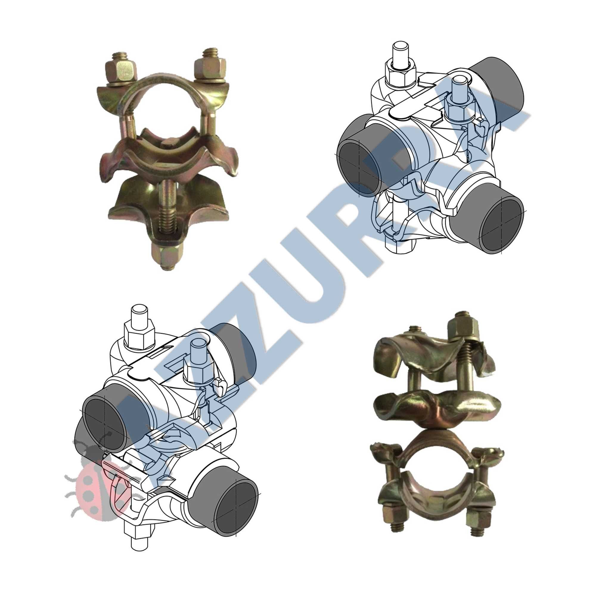 picioare schele reglabile vopsite/ zincate 35 50 75 100cm