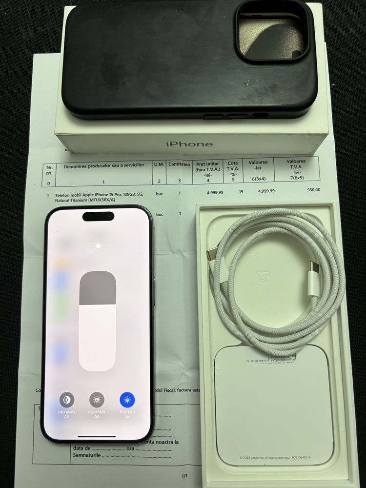 IPhone 15 Pro Nat Titanium Factura+Garantie Impecabil 128GB  Full Bo