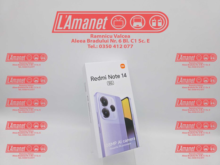 Xiaomi Redmi Note 14 5G Black 256GB 8GB DualSim Neverlock NOU Sigilat