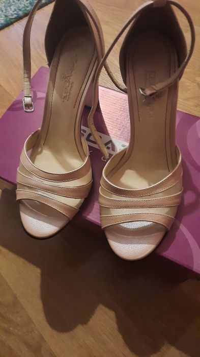 Sandale piele nude roz 37