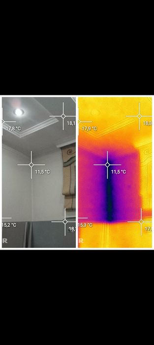 Услуги тепловизора, эндоскопа по поиску скрытых потерь тепла и утечек