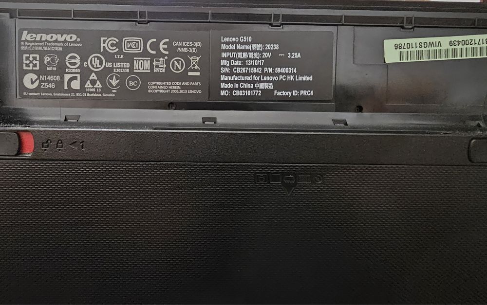 Laptop Lenovo G510 , 8GB RAM,  Intel I3 , SSD 256 GB , AMD Radeon