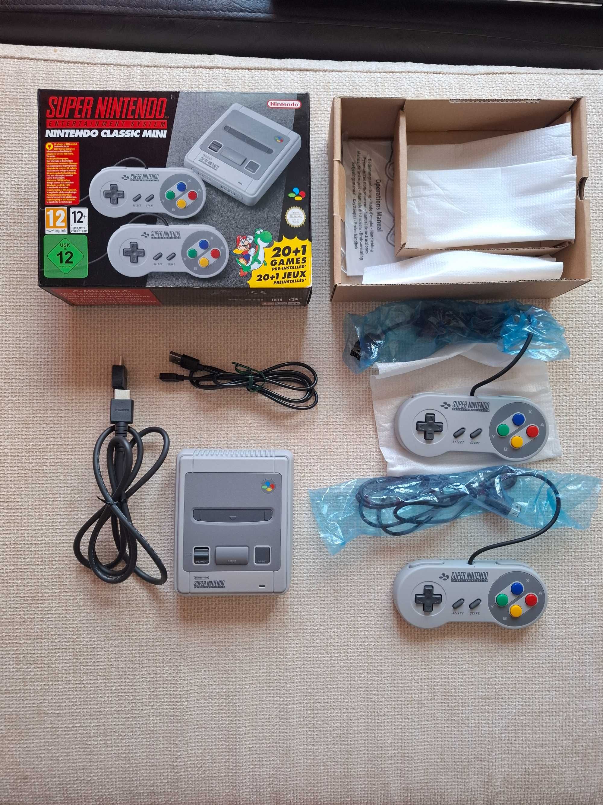 Consola Snes Mini, Super Nintendo Clasic, complet, stare excelenta