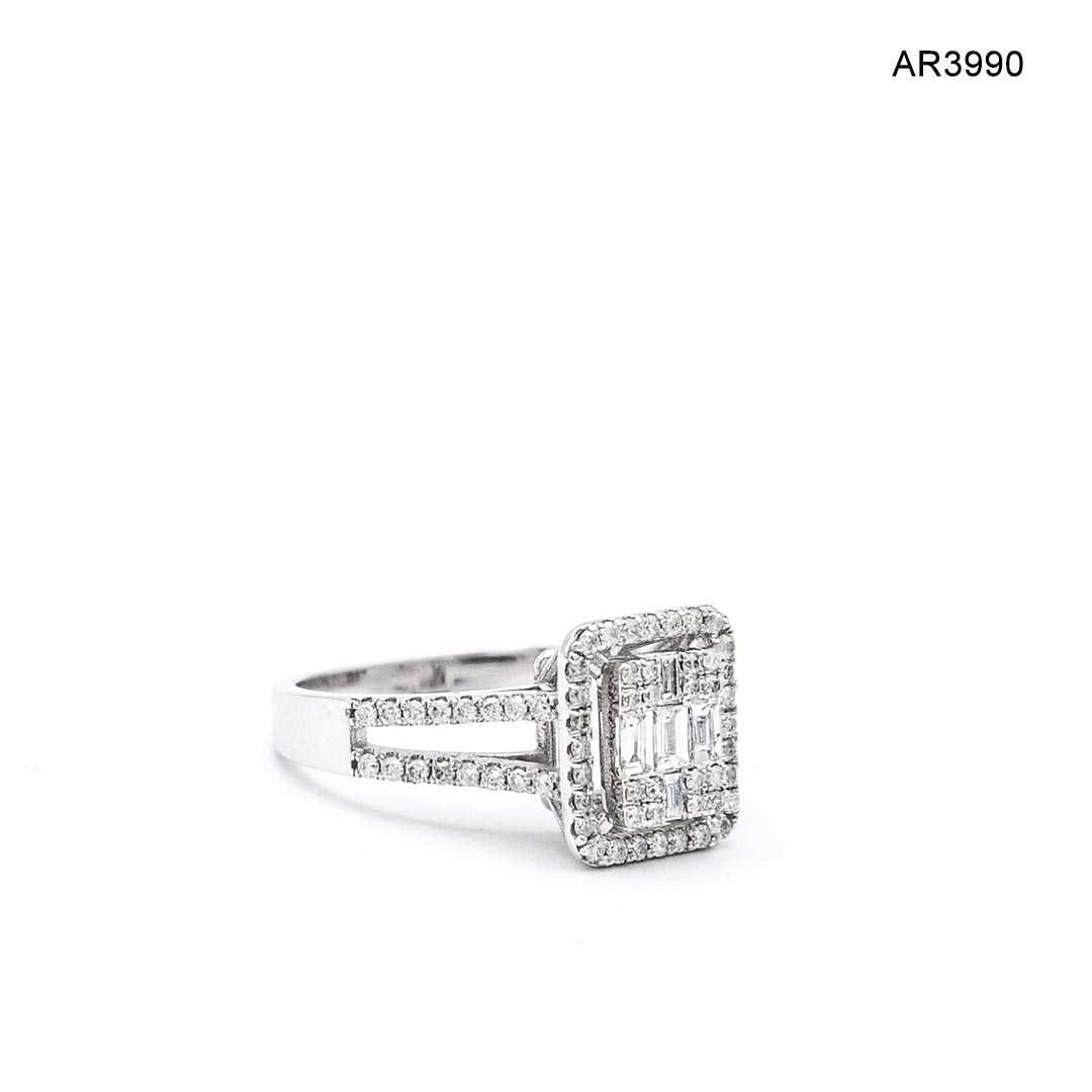 Inel Aur Alb cu Diamant ARJEWELS [AR3990]