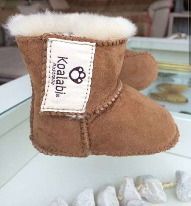 Cizmulite din piele cu blanita naturala KOALABI