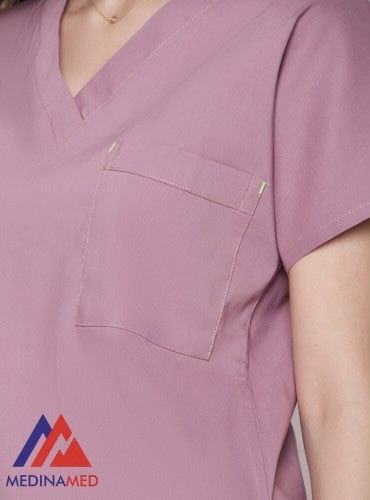 Хирургический костюм лиловый из стреч ткани