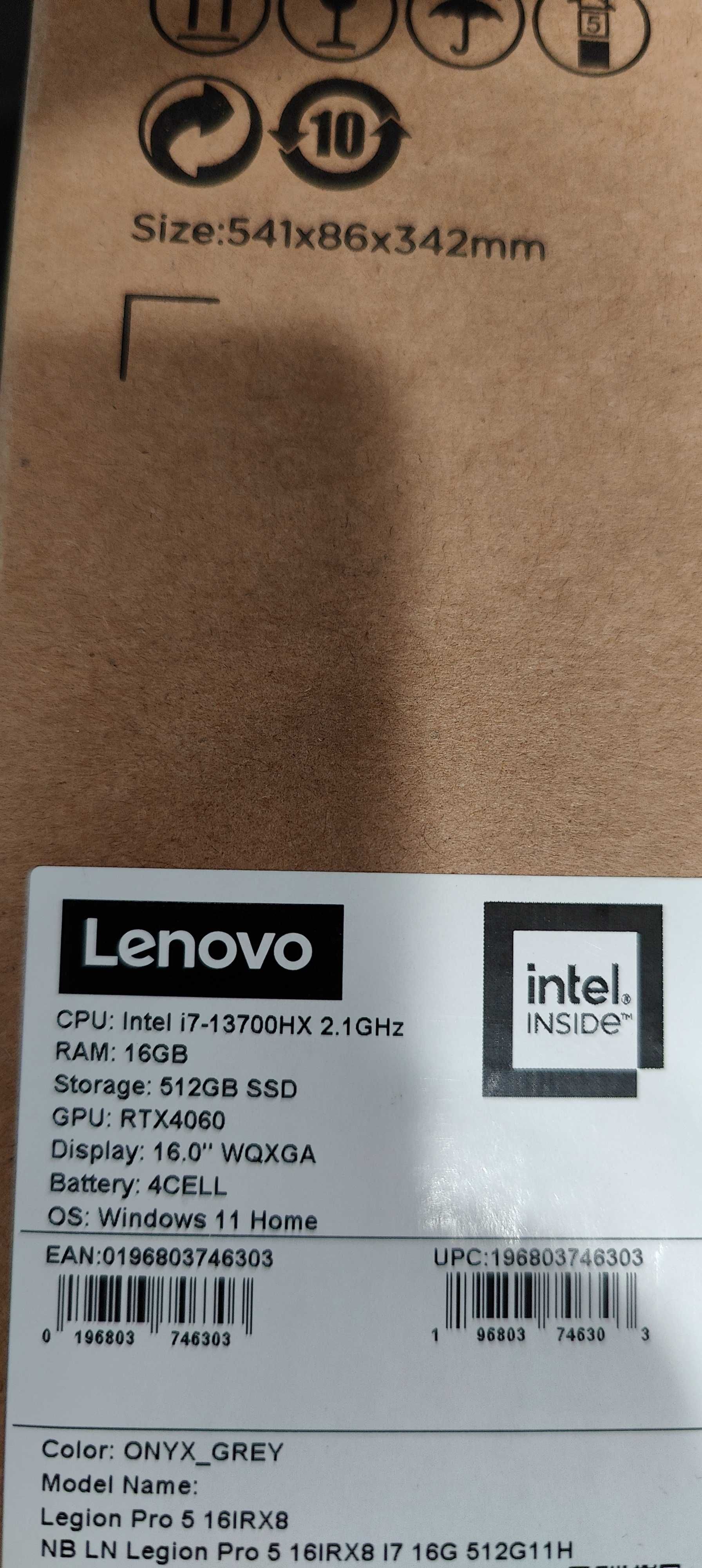 Нов Lenovo Legion 5 PRO, i7-13700HX,NVIDIA RTX 4060,16" display