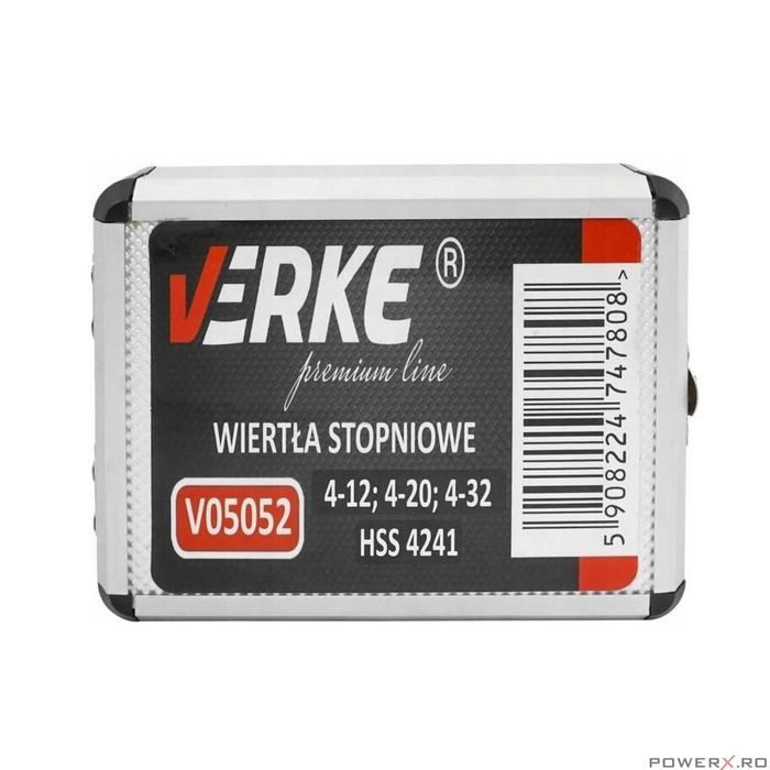 Set burghiu conic 4 - 32 mm, 3 piese, HSS 4241, Verke