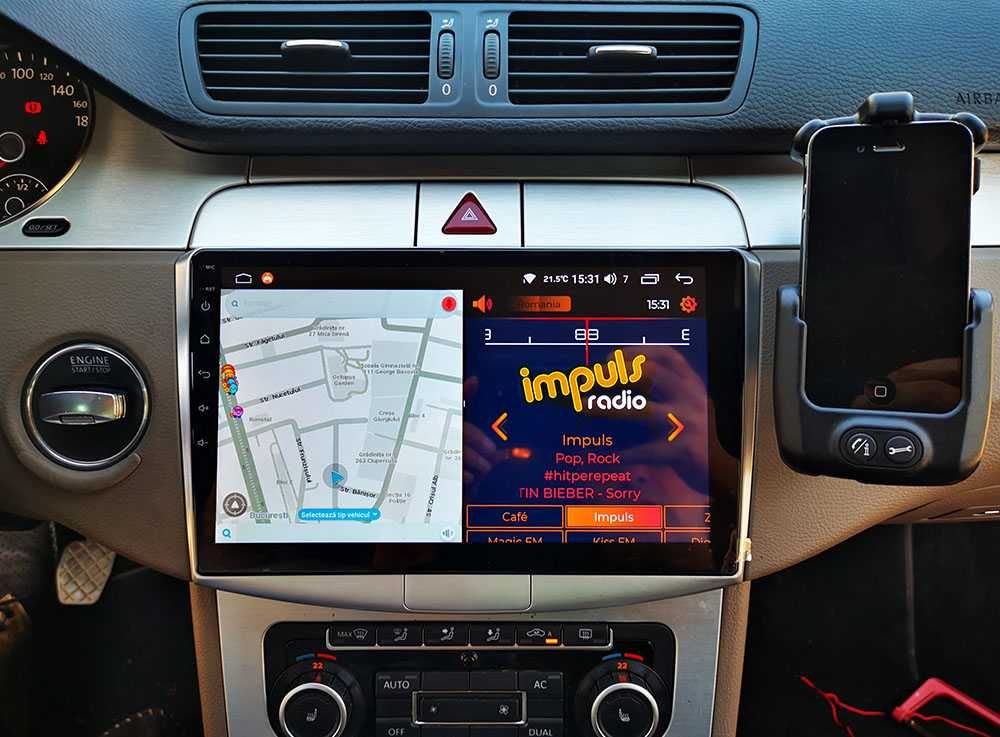 Navigatie VW Passat B6 2+32GB Android Wifi Bluetooth DSP QLED Carplay