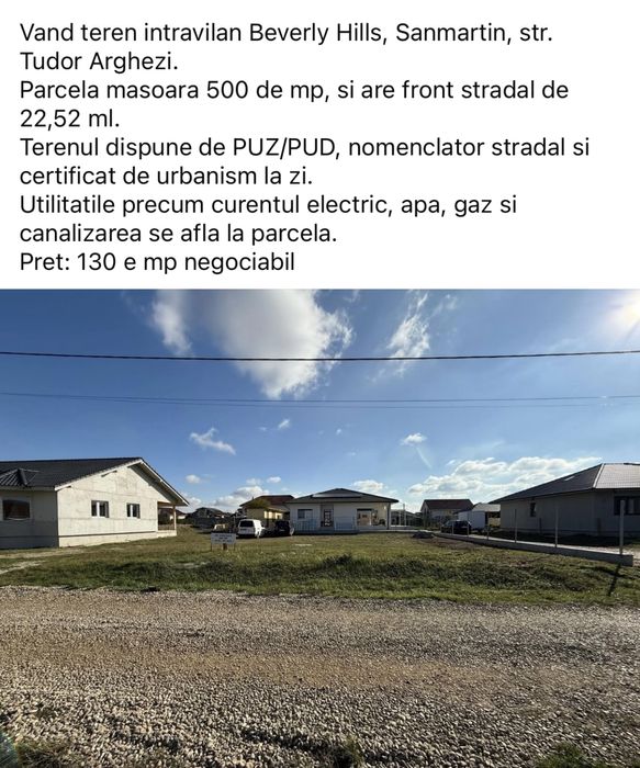 Teren intravilan Sanmartin