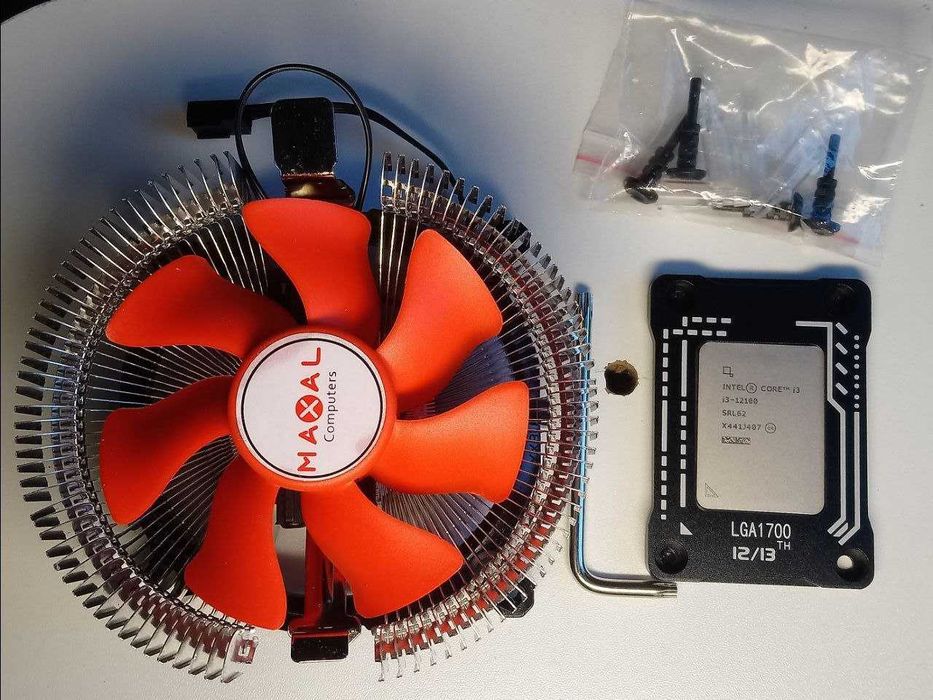 Процессор Socket 1700 i3 12100+кулер+рамка жесткости