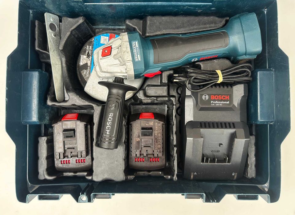 BOSCH GWS 18V-7 - Акумулаторен безчетков ъглошлайф 2x18V 5.0Ah